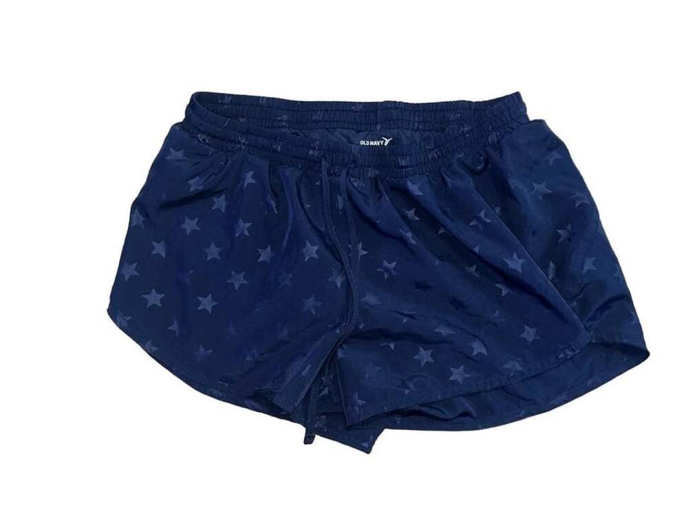 Old Navy Active Shorts Size M Navy Blue Star Print Athletic